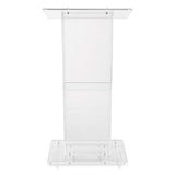 Clear Acrylic Lectern With Shelf, 24 X 15 X 46, Clear, Ships In 1-3 Business Days