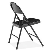 50 Series All-steel Folding Chair, Supports 500 Lb, 16.75" Seat Height, Black Seat/back/base, 4/ct,ships In 1-3 Business Days
