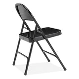 50 Series All-steel Folding Chair, Supports 500 Lb, 16.75" Seat Height, Black Seat/back/base, 4/ct,ships In 1-3 Business Days