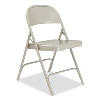 50 Series All-steel Folding Chair, Supports 500 Lb, 16.75" Seat Height, Gray Seat/back/base, 4/carton, Ships In 1-3 Bus Days