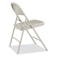 50 Series All-steel Folding Chair, Supports 500 Lb, 16.75" Seat Height, Gray Seat/back/base, 4/carton, Ships In 1-3 Bus Days