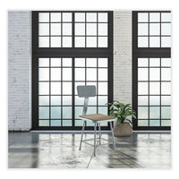 6300 Series Hd Square Seat Stool W/backrest, Supports 500 Lb, 17.5" Seat Ht, Brown Seat,gray Back/base, Ships In 1-3 Bus Days
