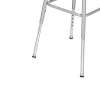 6300 Series Height Adjust Heavy Duty Square Seat Steel Stool, Backless, 500lb, 23.75" To 31.75" Height, Brown Seat, Gray Base