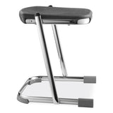 6600 Series Elephant Z-stool, Backless, Supports Up To 500lb, 18" Seat Height, Black Seat, Chrome Frame,ships In 1-3 Bus Days