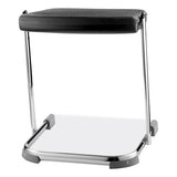 6600 Series Elephant Z-stool, Backless, Supports Up To 500lb, 18" Seat Height, Black Seat, Chrome Frame,ships In 1-3 Bus Days