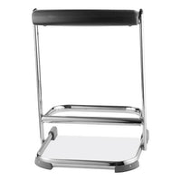 6600 Series Elephant Z-stool, Backless, Supports Up To 500lb, 22" Seat Height, Black Seat, Chrome Frame,ships In 1-3 Bus Days
