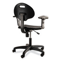 6700 Series Polyurethane Adj Height Task Chair W/arms, Supports 300lb, 16"-21" Seat Ht, Black Seat/base,ships In 1-3 Bus Days