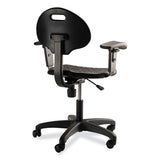 6700 Series Polyurethane Adj Height Task Chair W/arms, Supports 300lb, 16"-21" Seat Ht, Black Seat/base,ships In 1-3 Bus Days