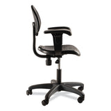 6700 Series Polyurethane Adj Height Task Chair W/arms, Supports 300lb, 16"-21" Seat Ht, Black Seat/base,ships In 1-3 Bus Days