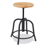6800 Series Height Adj Wood Seat Swivel Stool, Supports 300 Lb, 19"-25" Seat Ht, Maple Seat/black Base, Ships In 1-3 Bus Days