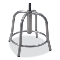 6800 Series Height Adj Metal Seat Swivel Stool, Supports 300 Lb, 18"-24" Seat Ht, Black Seat, Gray Base,ships In 1-3 Bus Days