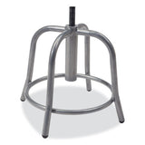 6800 Series Height Adj Metal Seat Swivel Stool, Supports 300 Lb, 18"-24" Seat Ht, Black Seat, Gray Base,ships In 1-3 Bus Days