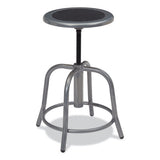 6800 Series Height Adj Metal Seat Swivel Stool, Supports 300 Lb, 18"-24" Seat Ht, Black Seat, Gray Base,ships In 1-3 Bus Days