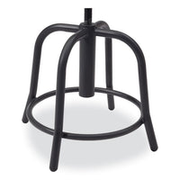 6800 Series Height Adjustable Metal Seat Swivel Stool, Supports 300lb, 18"-24" Seat Ht, Black Seat/base,ships In 1-3 Bus Days