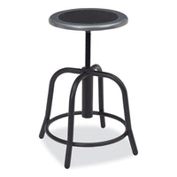6800 Series Height Adjustable Metal Seat Swivel Stool, Supports 300lb, 18"-24" Seat Ht, Black Seat/base,ships In 1-3 Bus Days