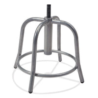 6800 Series Height Adj Fabric Padded Swivel Stool, Supports 300 Lb, 18"-25" Ht, Charcoal Seat/gray Base,ships In 1-3 Bus Days