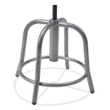 6800 Series Height Adj Fabric Padded Swivel Stool, Supports 300 Lb, 18"-25" Ht, Charcoal Seat/gray Base,ships In 1-3 Bus Days