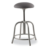 6800 Series Height Adj Fabric Padded Swivel Stool, Supports 300 Lb, 18"-25" Ht, Charcoal Seat/gray Base,ships In 1-3 Bus Days