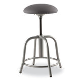 6800 Series Height Adj Fabric Padded Swivel Stool, Supports 300 Lb, 18"-25" Ht, Charcoal Seat/gray Base,ships In 1-3 Bus Days