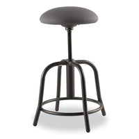 6800 Series Height Adj Fabric Seat Stool, Supports 300 Lb, 18" To 25" Height, Charcoal Seat/black Base, Ships In 1-3 Bus Days
