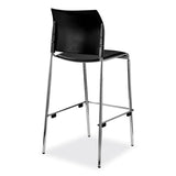 Cafetorium Bar Height Stool, Padded Seat/back, Supports 500lb, 31" Seat Ht, Black Seat/back,chrome Base,ships In 1-3 Bus Days