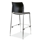 Cafetorium Bar Height Stool, Supports Up To 500lb, 31" Seat Height, Black Seat, Black Back, Chrome Base,ships In 1-3 Bus Days