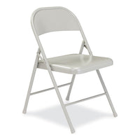900 Series All-steel Folding Chair, Supports 250 Lb, 17.75" Seat Height, Gray Seat/back/base, 4/ct,ships In 1-3 Business Days