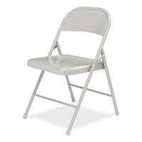 900 Series All-steel Folding Chair, Supports 250 Lb, 17.75" Seat Height, Gray Seat/back/base, 4/ct,ships In 1-3 Business Days