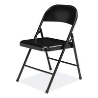 900 Series All-steel Folding Chair, Supports 250lb, 17.75" Seat Height, Black Seat/back/base, 4/ct,ships In 1-3 Business Days