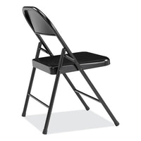 900 Series All-steel Folding Chair, Supports 250lb, 17.75" Seat Height, Black Seat/back/base, 4/ct,ships In 1-3 Business Days