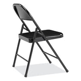 900 Series All-steel Folding Chair, Supports 250lb, 17.75" Seat Height, Black Seat/back/base, 4/ct,ships In 1-3 Business Days