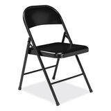 900 Series All-steel Folding Chair, Supports 250lb, 17.75" Seat Height, Black Seat/back/base, 4/ct,ships In 1-3 Business Days
