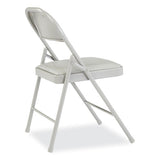 950 Series Vinyl Padded Steel Folding Chair, Supports Up To 250 Lb, 17.75" Seat Height, Gray, 4/carton, Ships In 1-3 Bus Days