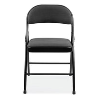 970 Series Fabric Padded Steel Folding Chair, Supports 250 Lb, 17.75" Seat Ht, Star Trail Black, 4/ct, Ships In 1-3 Bus Days