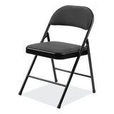 970 Series Fabric Padded Steel Folding Chair, Supports 250 Lb, 17.75" Seat Ht, Star Trail Black, 4/ct, Ships In 1-3 Bus Days