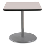 Cafe Table, 36w X 36d X 36h, Square Top/round Base, Gray Nebula Top, Gray Base, Ships In 1-3 Business Days