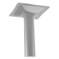 Cafe Table, 36w X 36d X 36h, Square Top/round Base, Mahogany Top, Gray Base, Ships In 1-3 Business Days