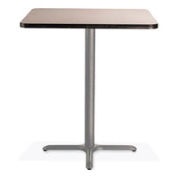 Cafe Table, 36w X 36d X 42h, Square Top/x-base, Gray Nebula Top, Gray Base, Ships In 1-3 Business Days