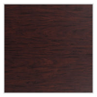 Cafe Table, 36w X 36d X 42h, Square Top/x-base, Mahogany Top, Gray Base, Ships In 1-3 Business Days