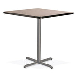 Cafe Table, 36w X 36d X 36h, Square Top/x-base, Gray Nebula Top, Gray Base, Ships In 1-3 Business Days