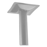 Cafe Table, 36w X 36d X 36h, Square Top/x-base, Mahogany Top, Gray Base, Ships In 1-3 Business Days