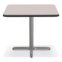 Cafe Table, 36w X 36d X 30h, Square Top/x-base, Gray Nebula Top, Gray Base, Ships In 1-3 Business Days