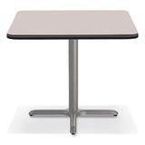 Cafe Table, 36w X 36d X 30h, Square Top/x-base, Gray Nebula Top, Gray Base, Ships In 1-3 Business Days