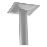 Cafe Table, 36w X 36d X 30h, Square Top/x-base, Mahogany Top, Gray Base, Ships In 1-3 Business Days