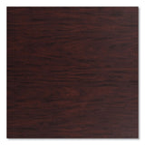 Cafe Table, 36w X 36d X 30h, Square Top/x-base, Mahogany Top, Gray Base, Ships In 1-3 Business Days