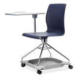 Cogo Mobile Tablet Chair, Supports Up To 440 Lb, 18.75" Seat Height, Blue Seat/back, Chrome Frame, Ships In 1-3 Business Days