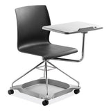 Cogo Mobile Tablet Chair, Supports Up To 440 Lb, 18.75" Seat Height, Black Seat/back, Chrome Frame,ships In 1-3 Business Days