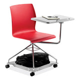 Cogo Mobile Tablet Chair, Supports Up To 440 Lb, 18.75" Seat Height, Red Seat/back, Chrome Frame, Ships In 1-3 Business Days