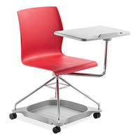Cogo Mobile Tablet Chair, Supports Up To 440 Lb, 18.75" Seat Height, Red Seat/back, Chrome Frame, Ships In 1-3 Business Days