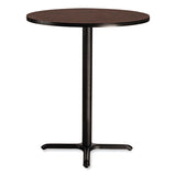 Cafe Table, 36" Diameter X 42h, Round Top/x-base, Mahogany Top, Black Base, Ships In 1-3 Business Days